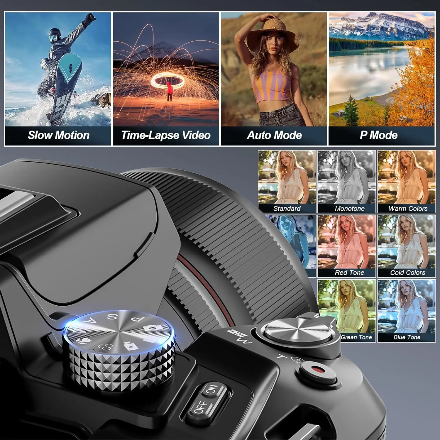 NBD 5K Digital Cameras For Photography, 16X Optical Zoom Camera With WiFi & App Control,64MP Vlogging Camera With 3-inch Screen - Image 3